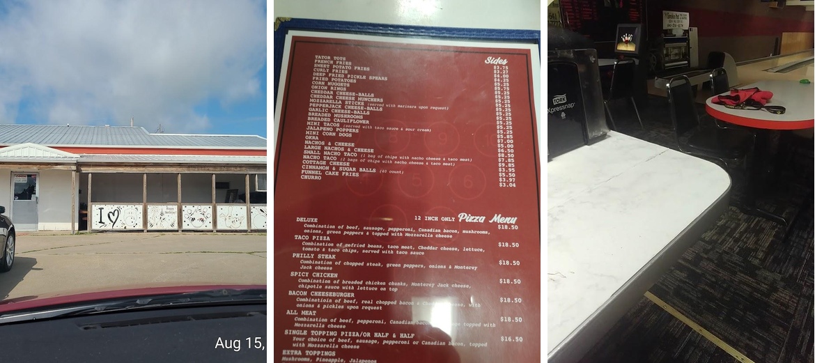 Mama Dawn's Kitchen and D-Ray Lanes Menu