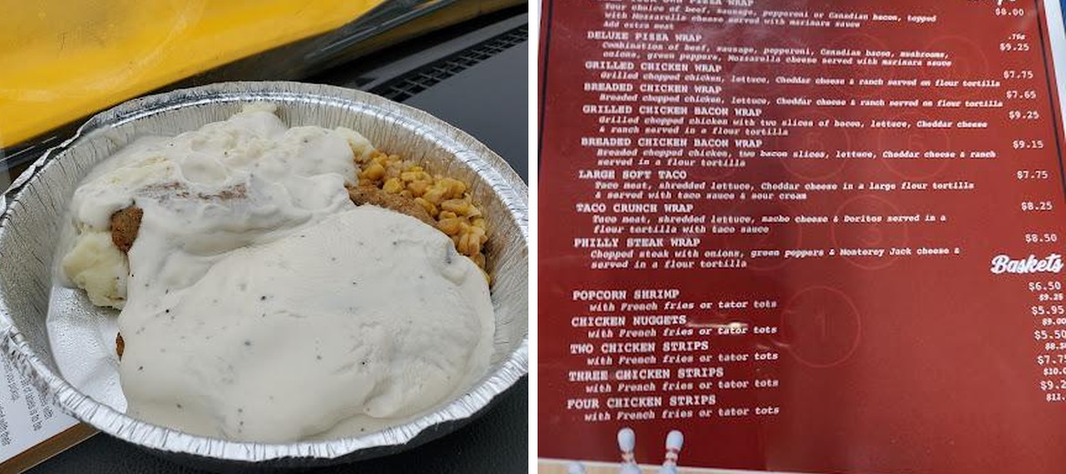 Mama Dawn's Kitchen and D-Ray Lanes Menu