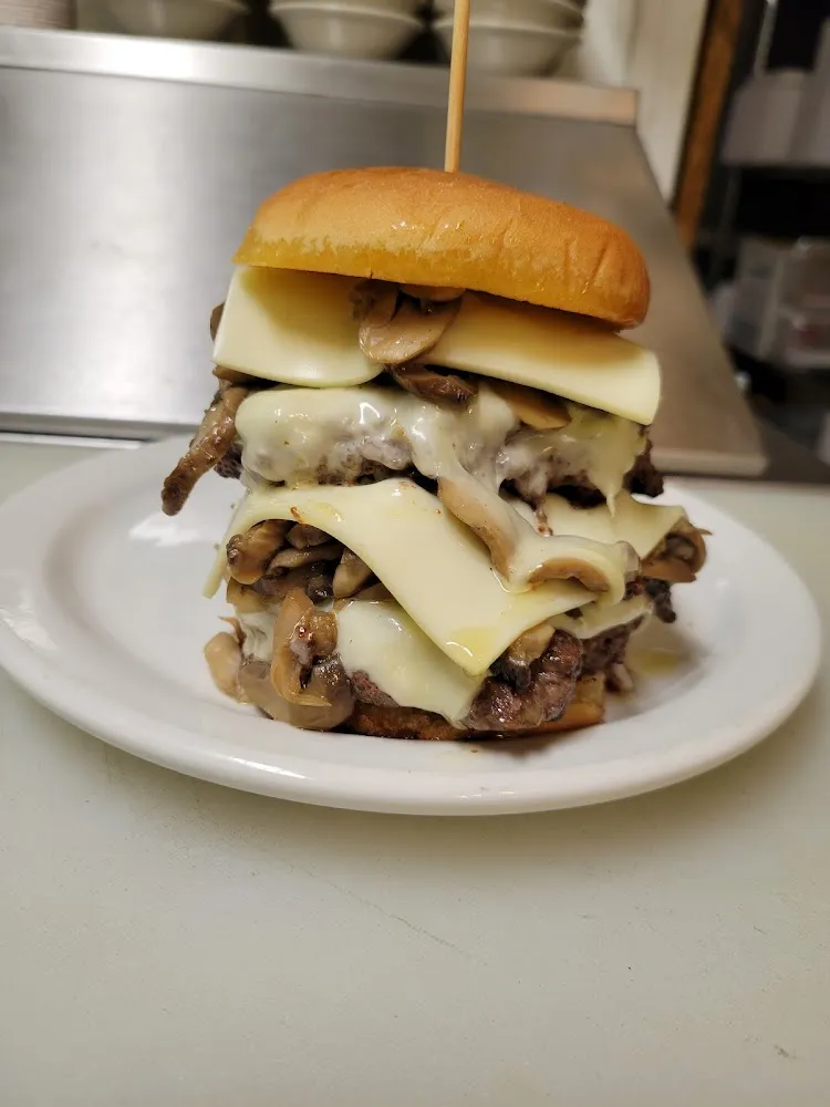 Double Mushroom Swiss Burger
