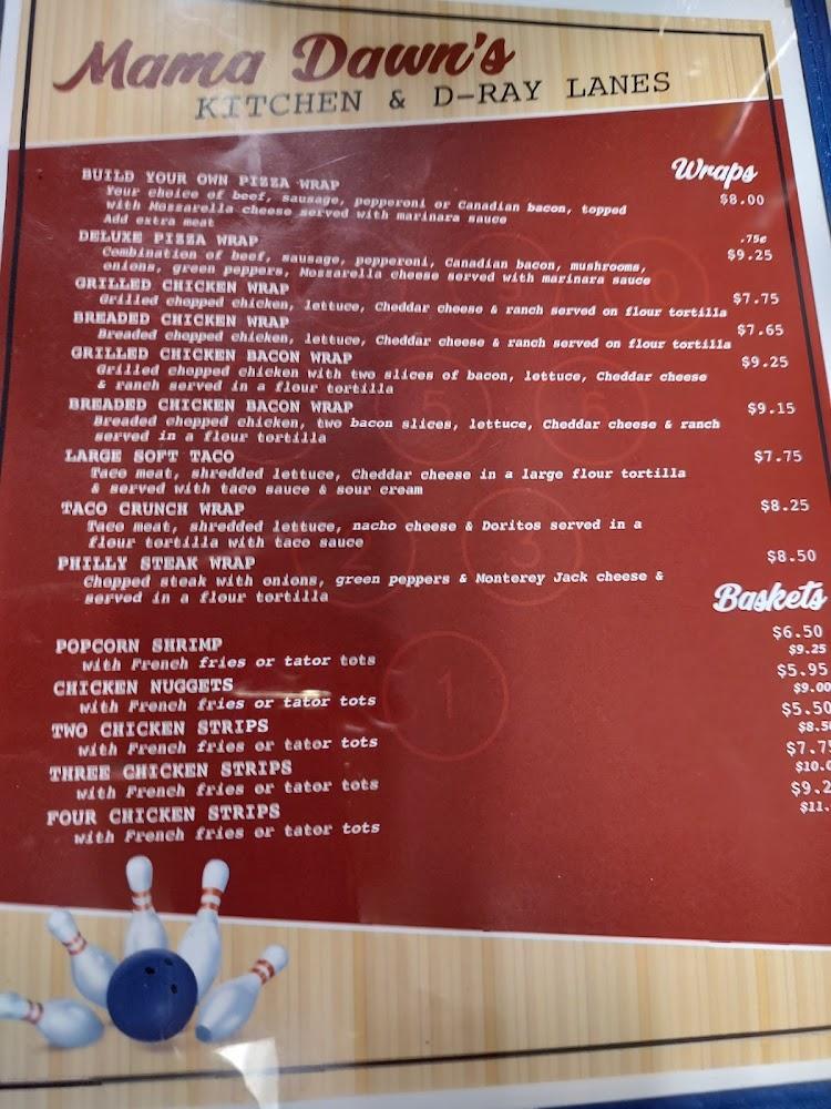 Mama Dawn's Kitchen and D-Ray Lanes Menu image 2
