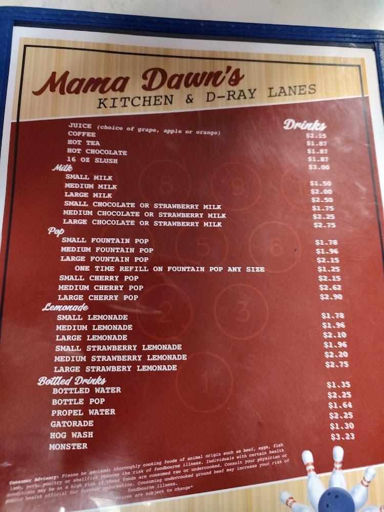 Mama Dawn's Kitchen and D-Ray Lanes Menu image 3